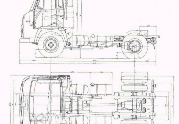 Scania Vabis LB76 чертежи (рисунки) грузовика